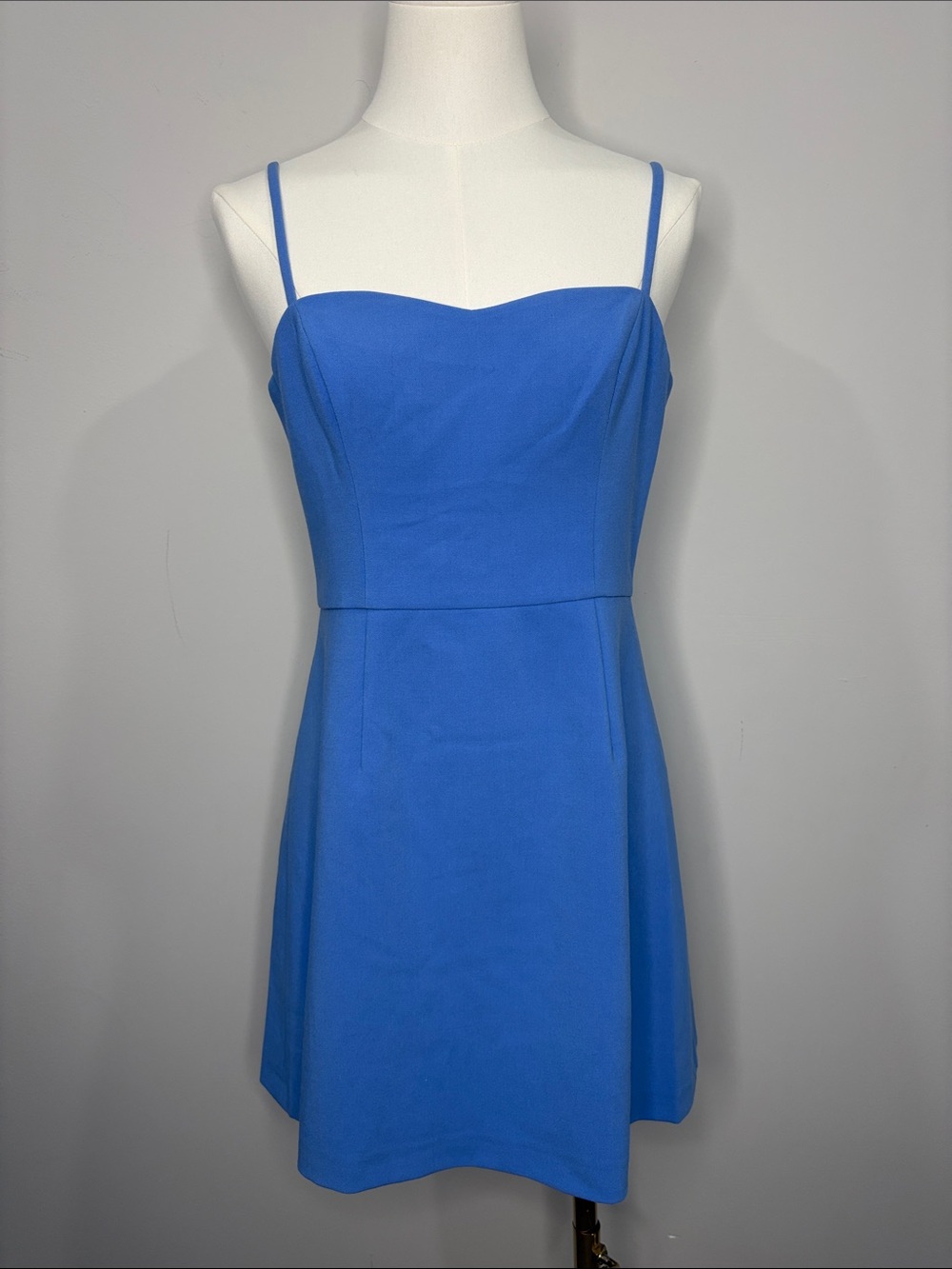 French Connection Spaghetti Strap Mini Dress 6 Medium Blue